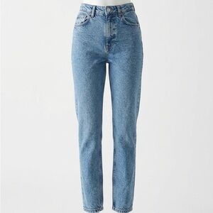 Zara High-Rise Straight Leg Light Blue Retro Wash Jeans Women’s Size 2